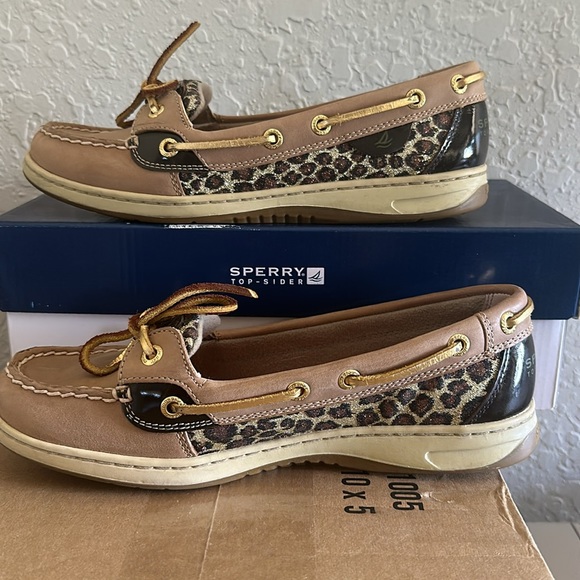 Sperry Top Sider Angelfish 9102815 Women’s Sequin Leopard Boat Shoes Size 8.5 - Picture 4 of 11